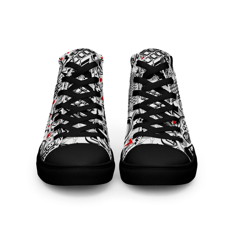 Men’s high top canvas shoes