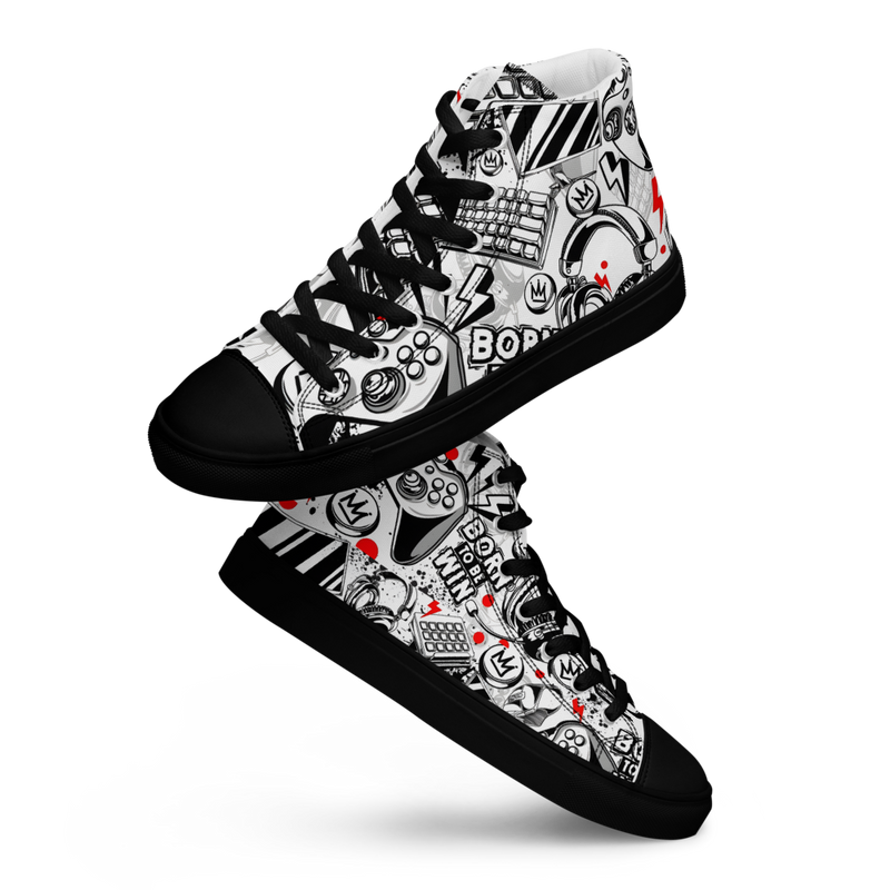 Men’s high top canvas shoes