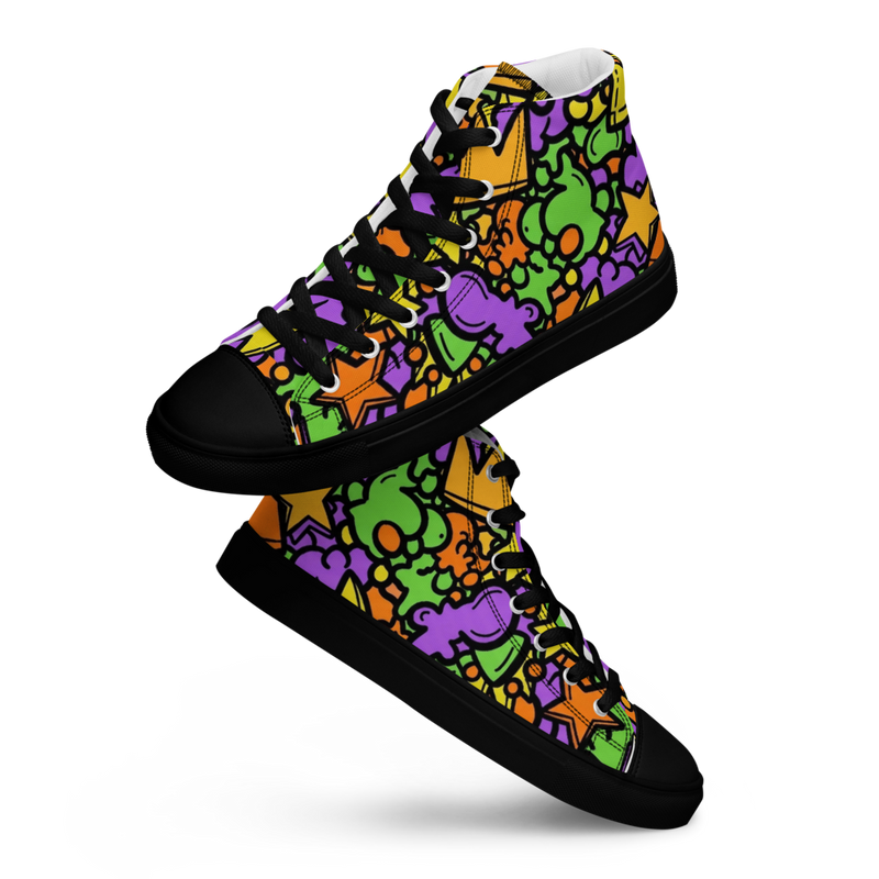 Men’s high top canvas shoes
