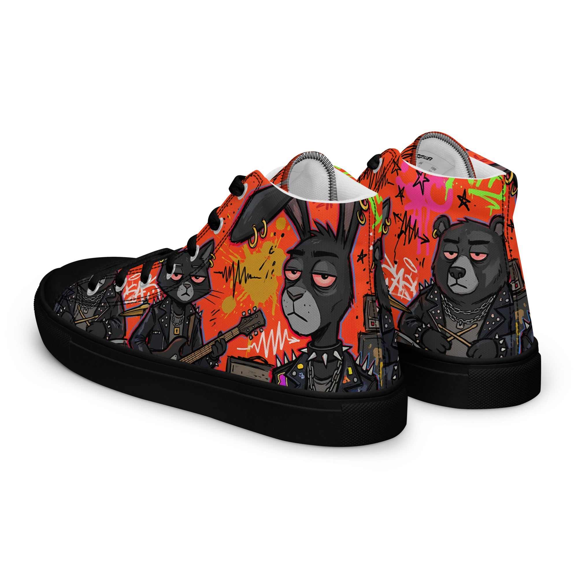 Men’s high top canvas shoes