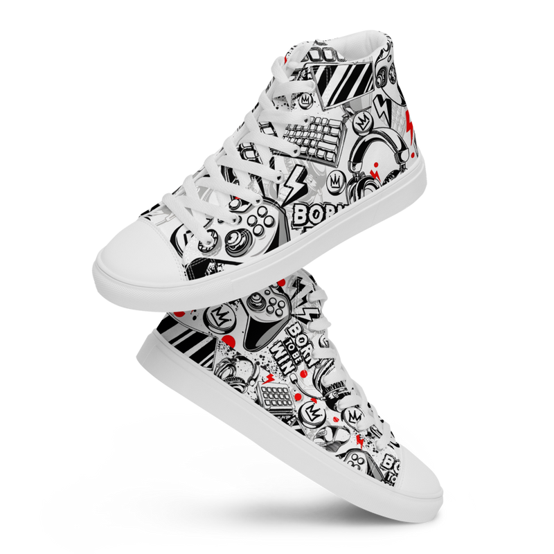 Men’s high top canvas shoes