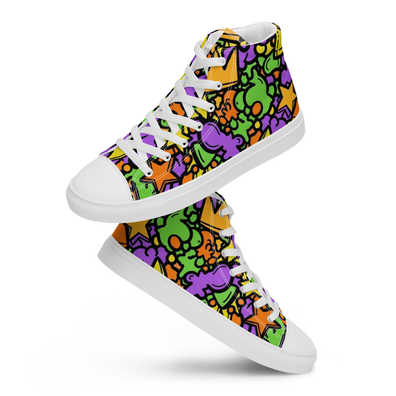 Men’s high top canvas shoes
