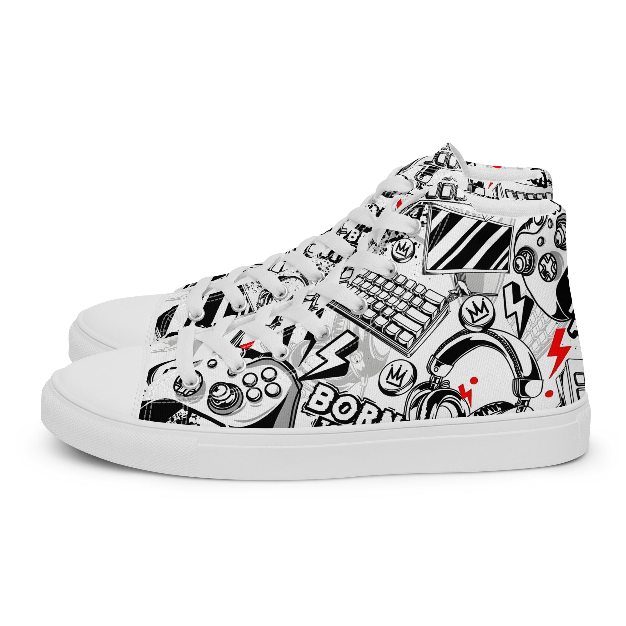 Men’s high top canvas shoes