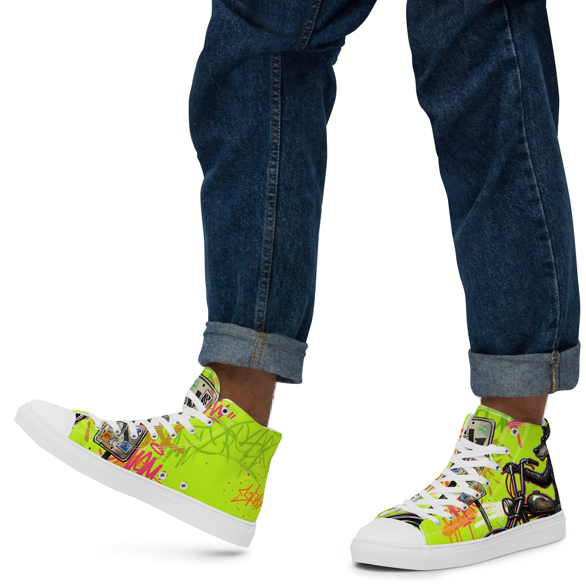 Men’s high top canvas shoes