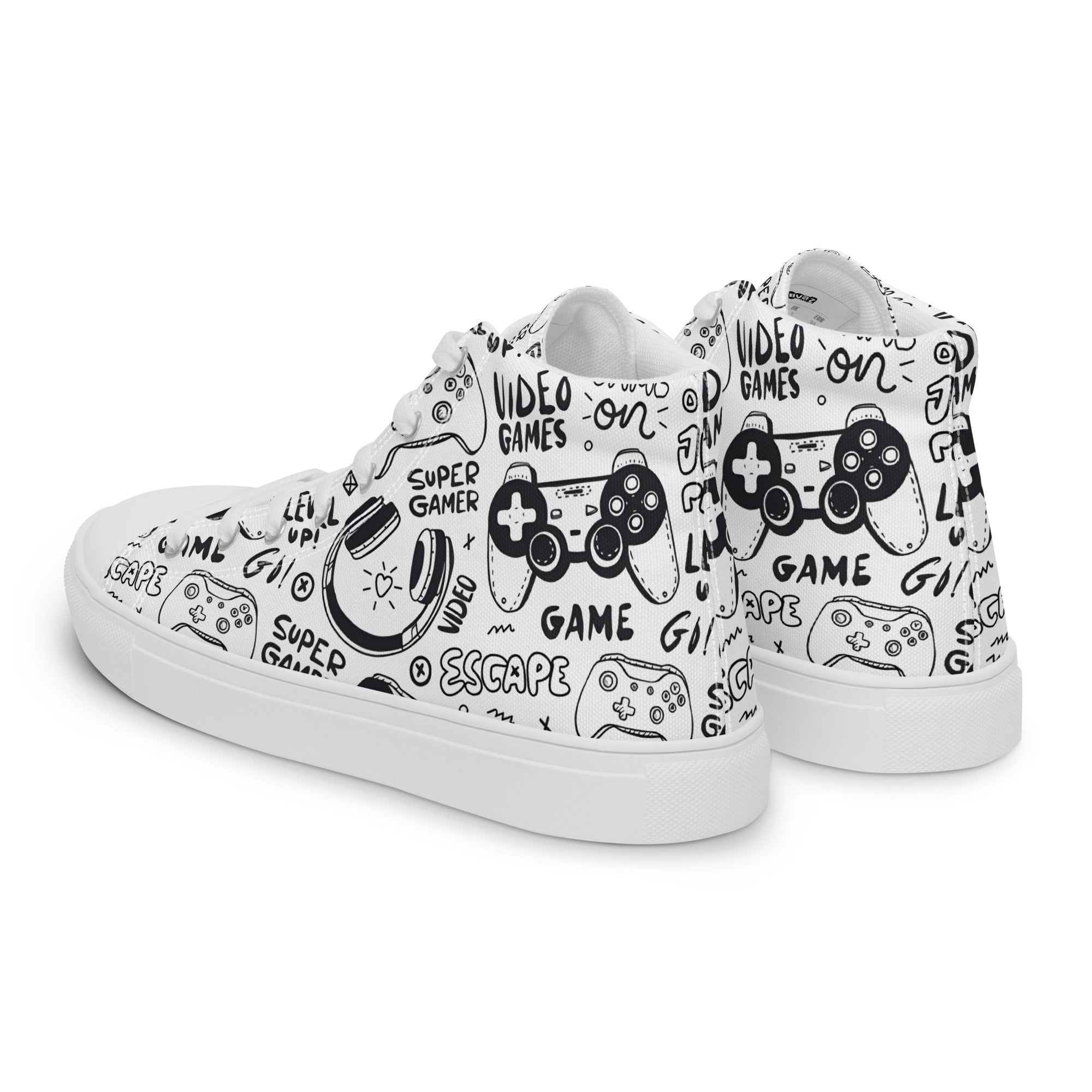 Men’s high top canvas shoes