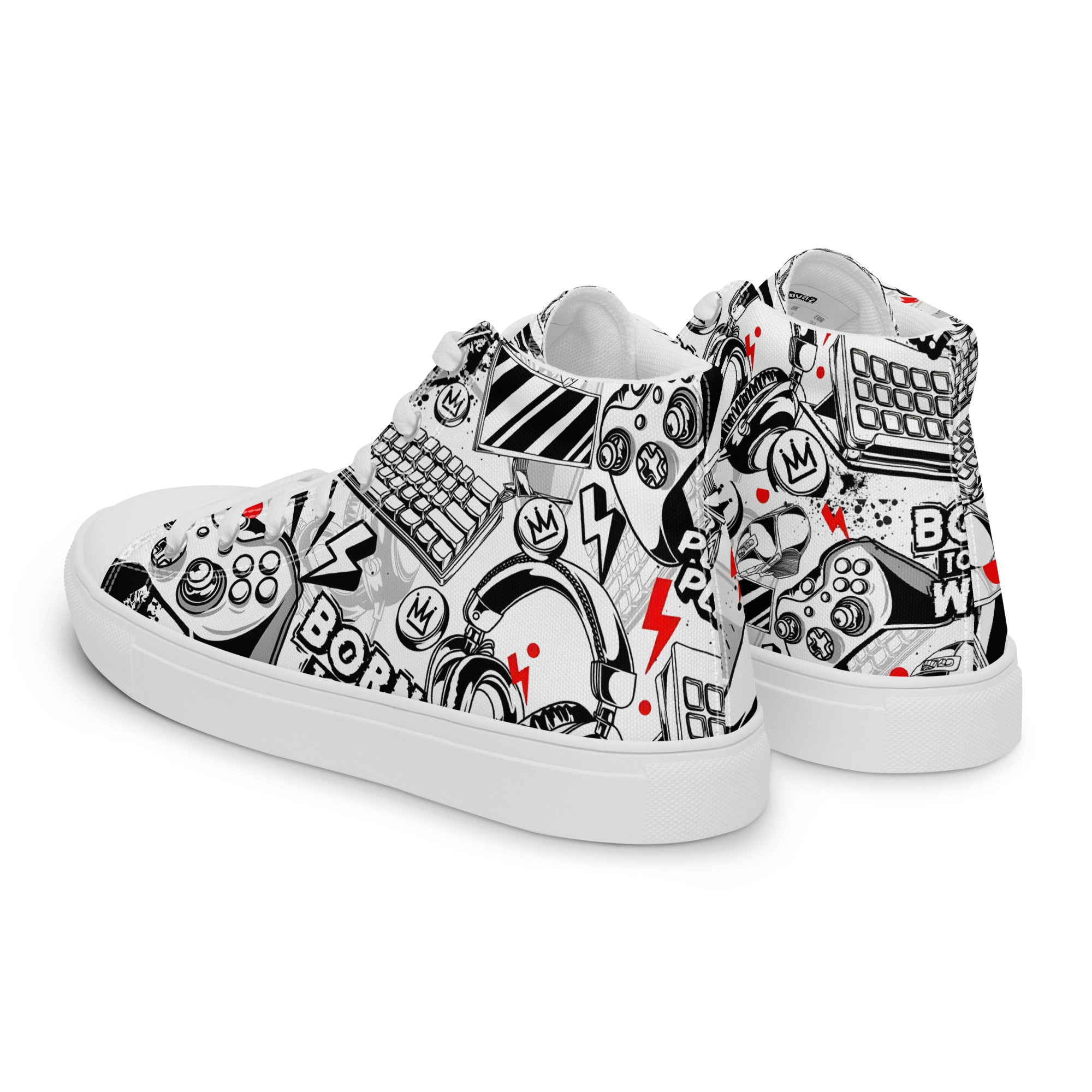 Men’s high top canvas shoes