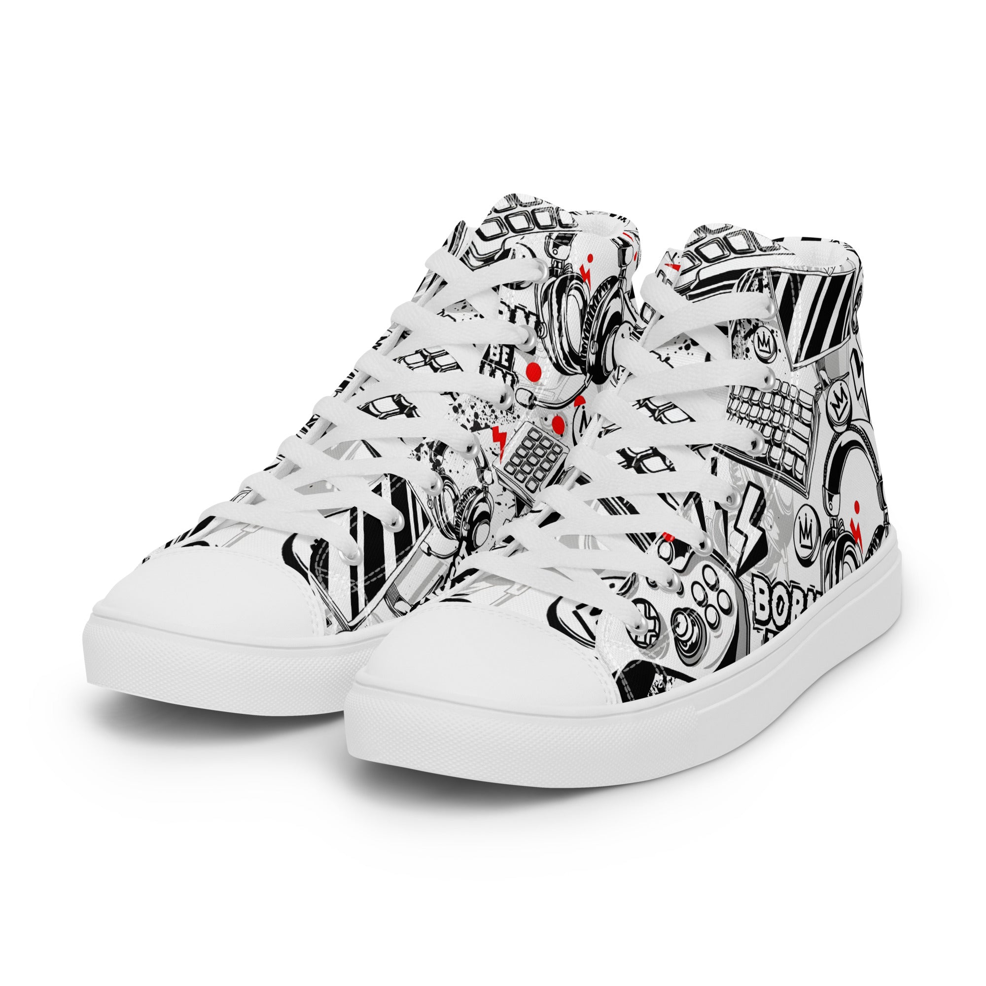 Men’s high top canvas shoes