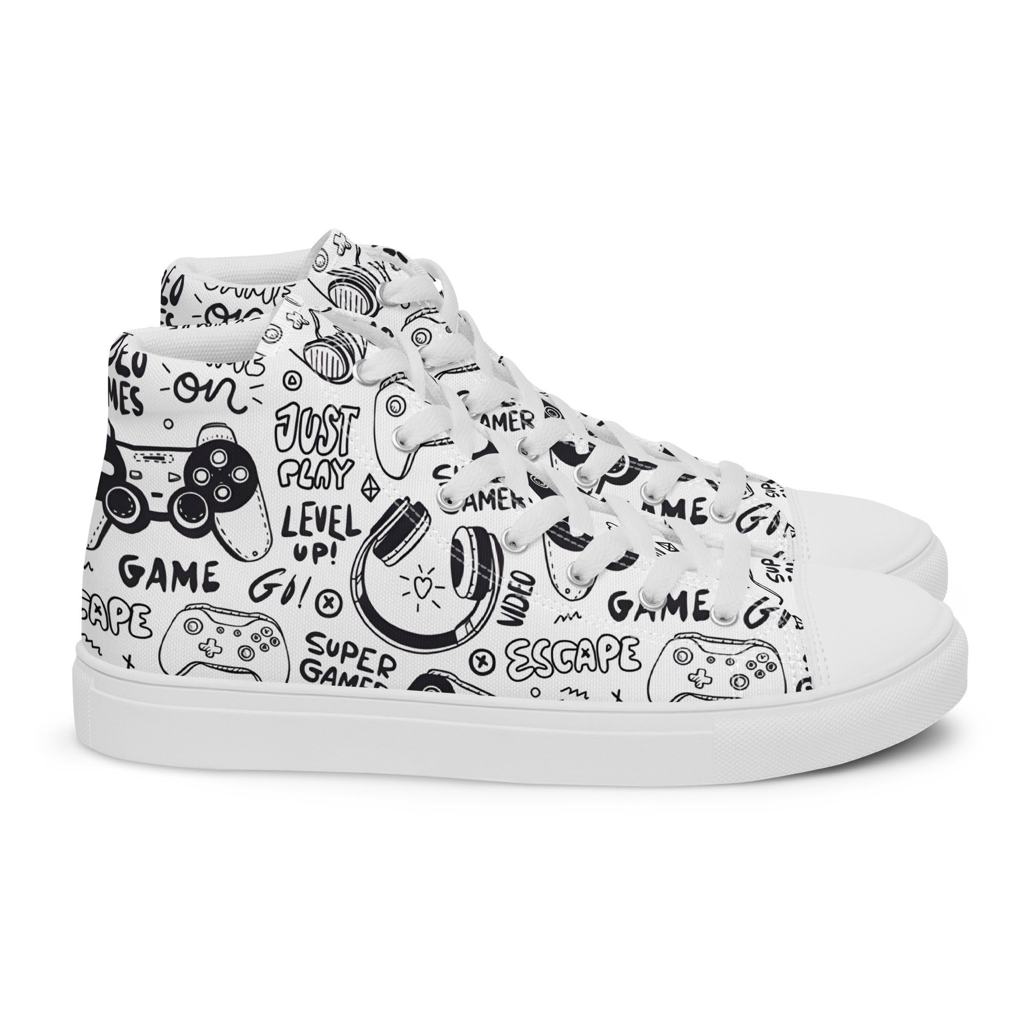 Men’s high top canvas shoes