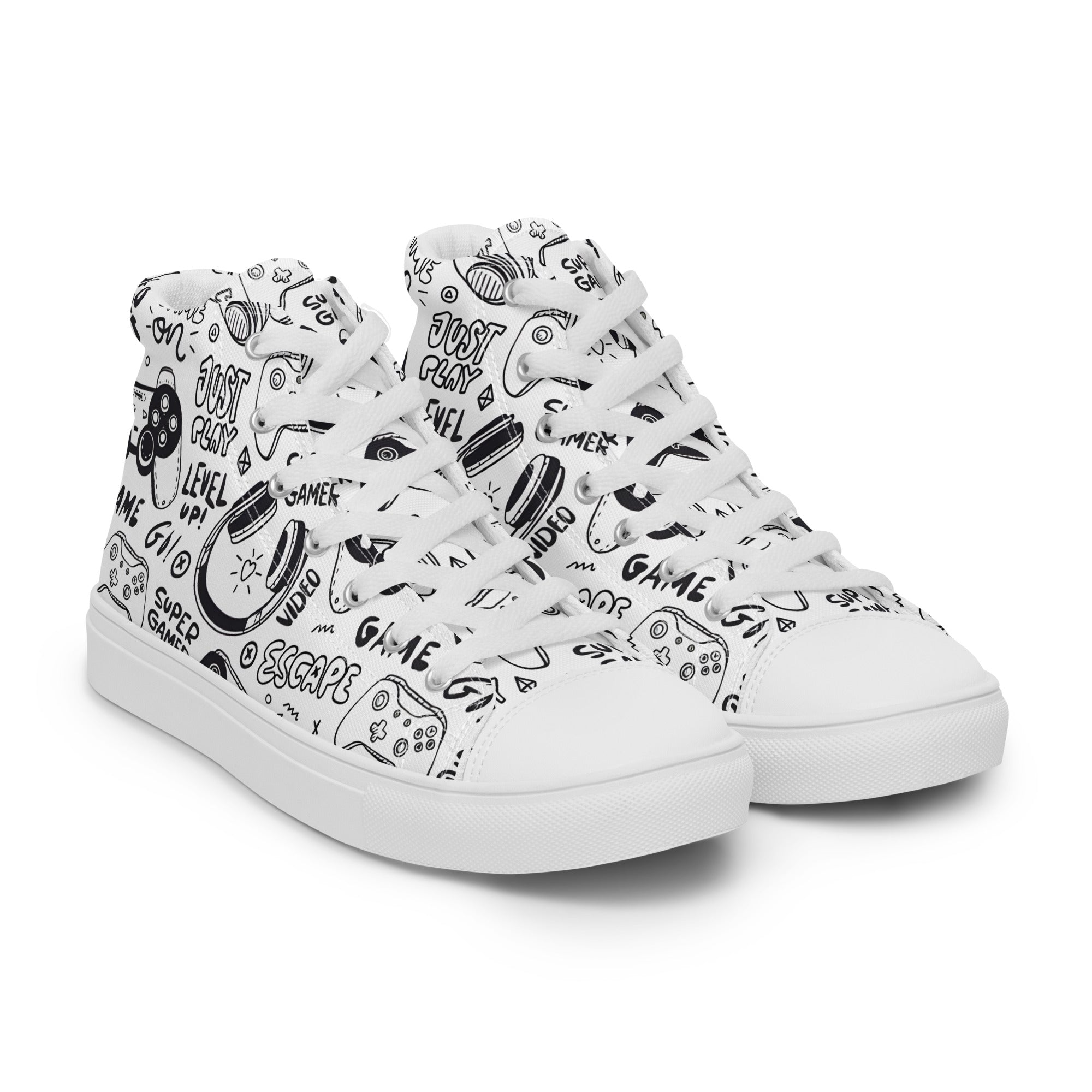 Men’s high top canvas shoes