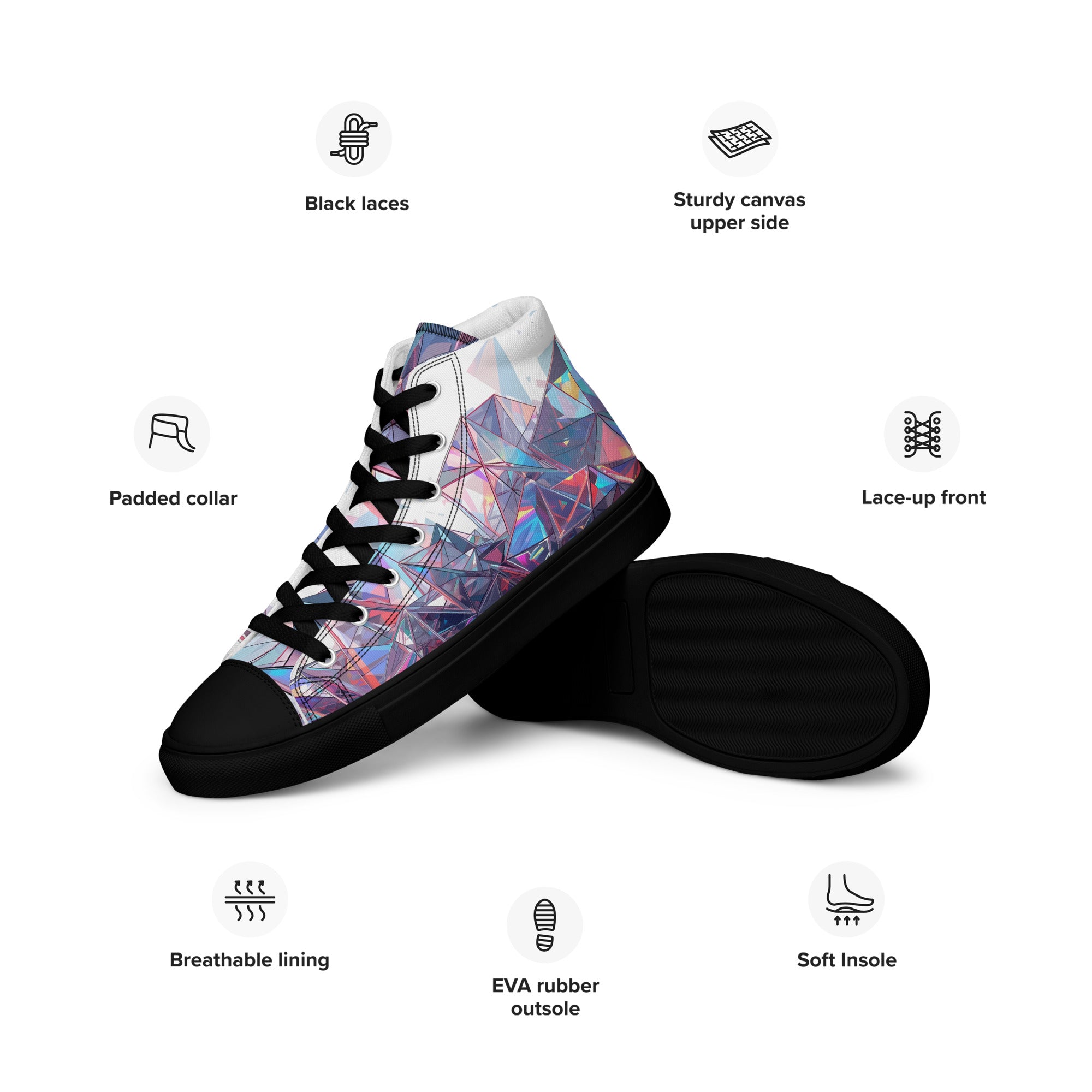 Women’s high top canvas shoes