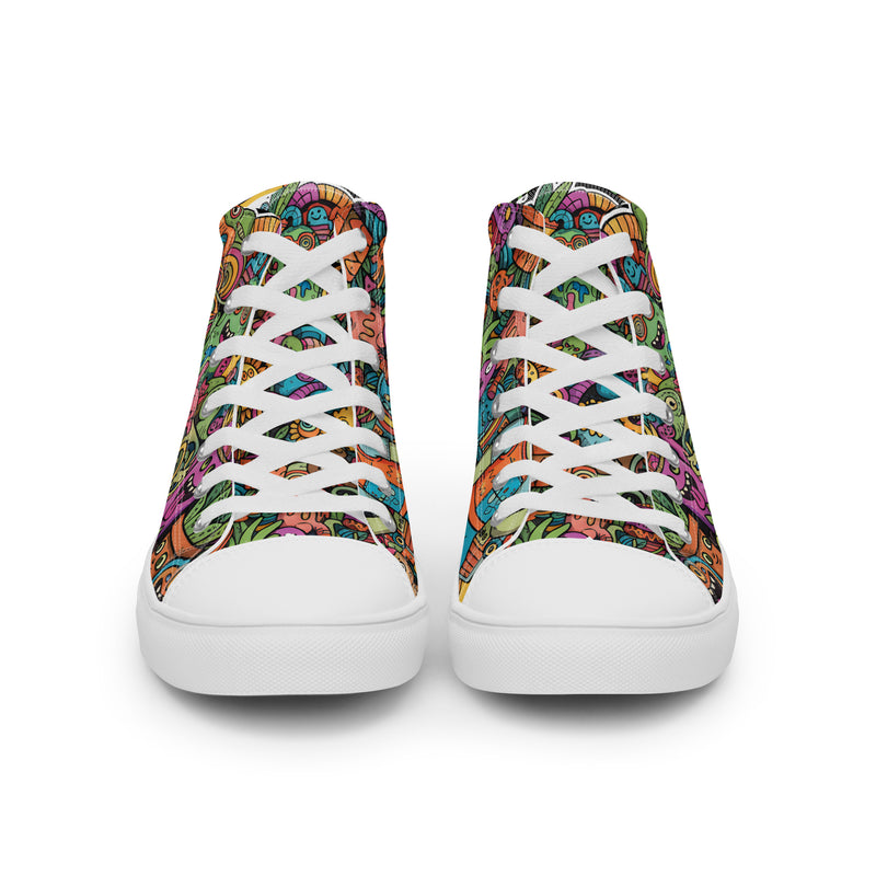 Women’s high top canvas shoes