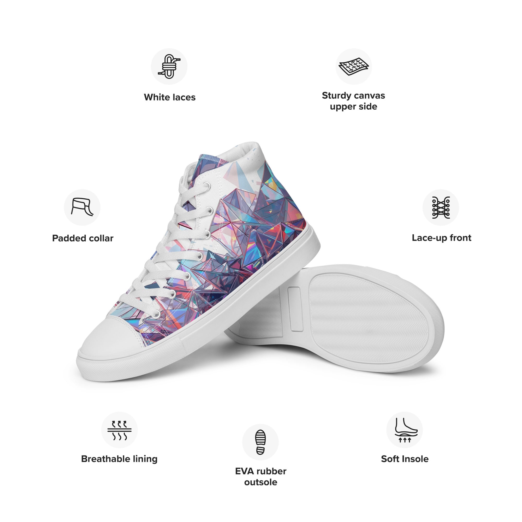 Women’s high top canvas shoes
